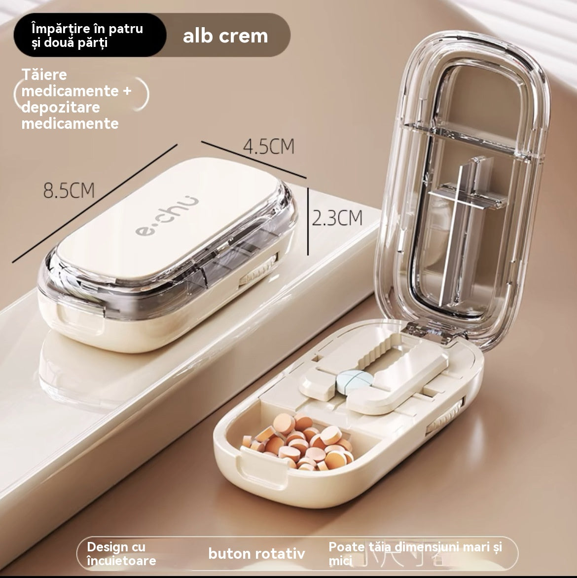 🔥【Kup jeden, a drugi dostaniesz gratis】👍🌈Przenośne pudełko do przecinania tabletek