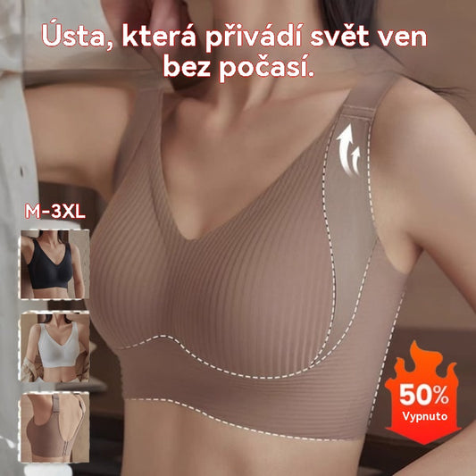 😍【Balení 3 kusů】Dámská jednodílná podprsenka bez kostic ❤️【40-95 kg】