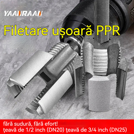🔥✨Țevi PPR ușor de filetat – nu necesită sudură, ușor de realizat! [Set de 2 piese – potrivit pentru țevi de 1/2 inch (DN20) și 3/4 inch (DN25)]