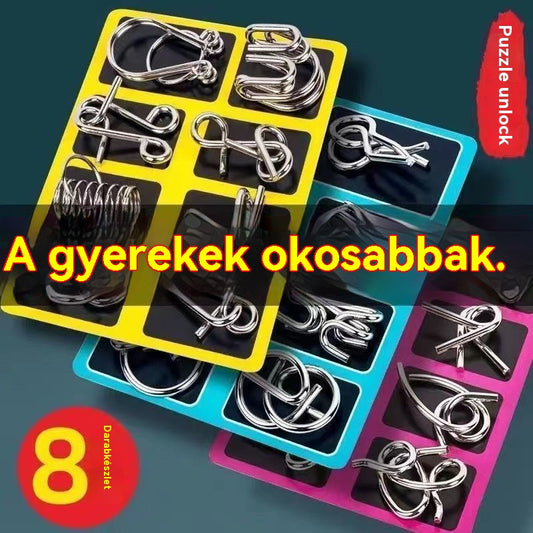 【3 szett】Gyermekeknek szóló oktatójátékok, intelligens csat