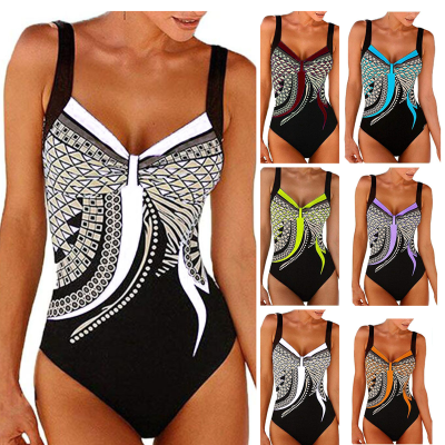 🌟2025 Nouă Colecție Vintage Costum de baie dintr-o bucată cu imprimeu unic 🏖️ Elegant și confortabil pentru vară 🌞