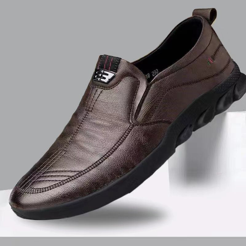 👞Pantofi casual noi, stil britanic, cu talpă moale✅ realizați manual din piele selectată✅ rezistenți la uzură și respirabili_