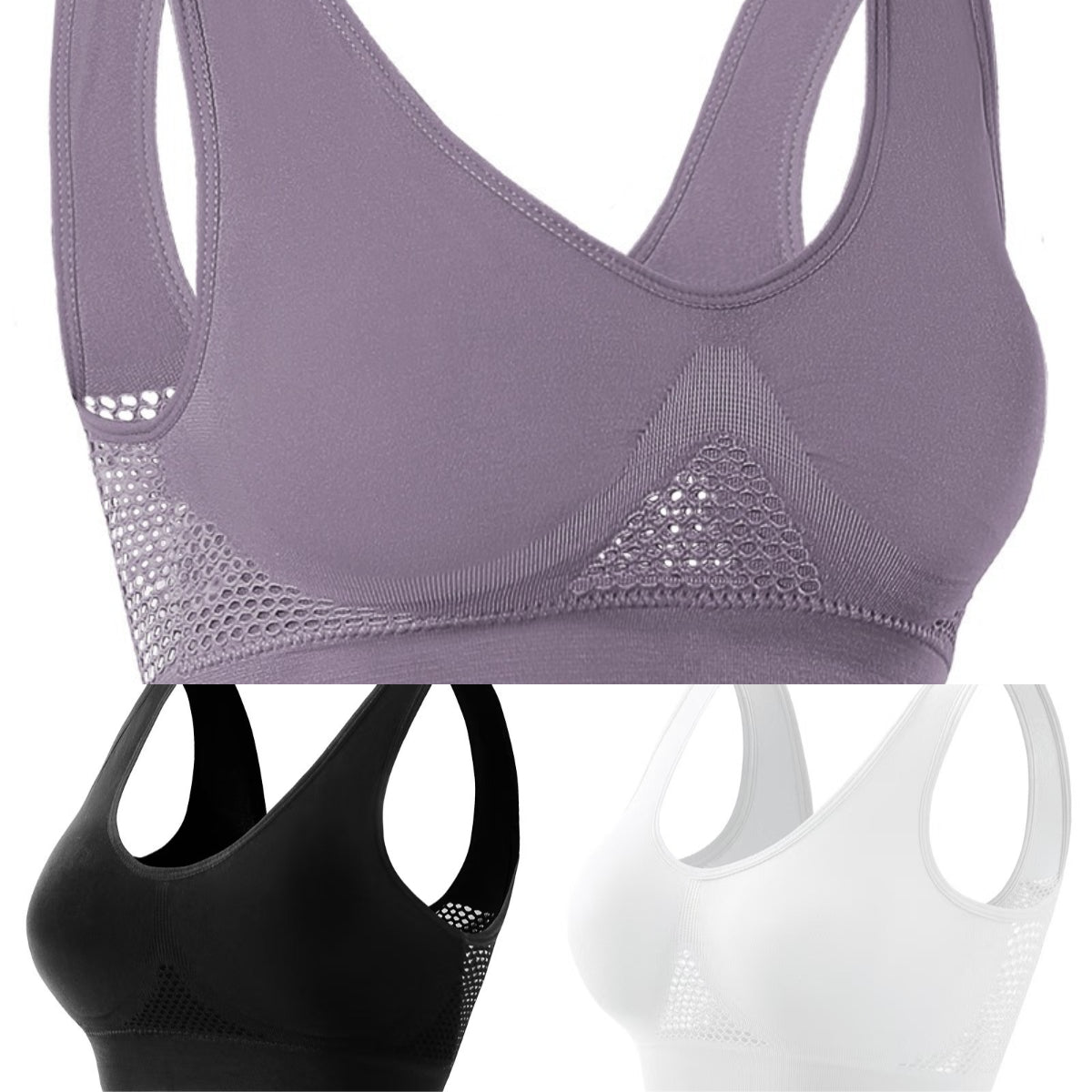 🥰【Pakiranje od 3】Prozračan i cool grudnjak za veće veličine❤️【40-120 kg】