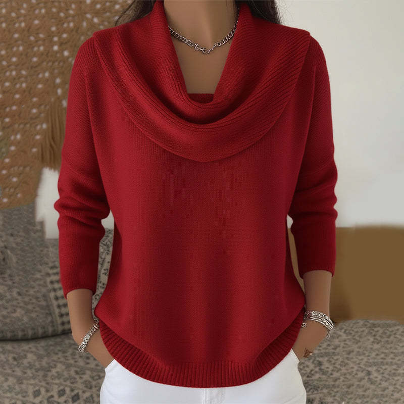 🔥【S-3XL méretek】Hosszú ujjú pulóver, egyszínű, laza és divatos stílus. Újdonság a 2025-ös őszi/téli kollekcióból.