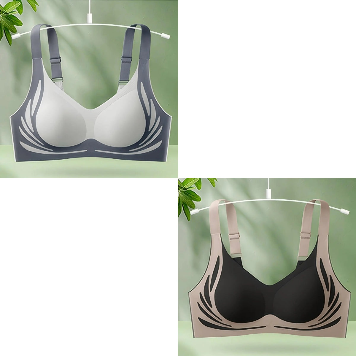 😍【2 csomag】Női egyrészes vezeték nélküli melltartó❤️【40-85kg】