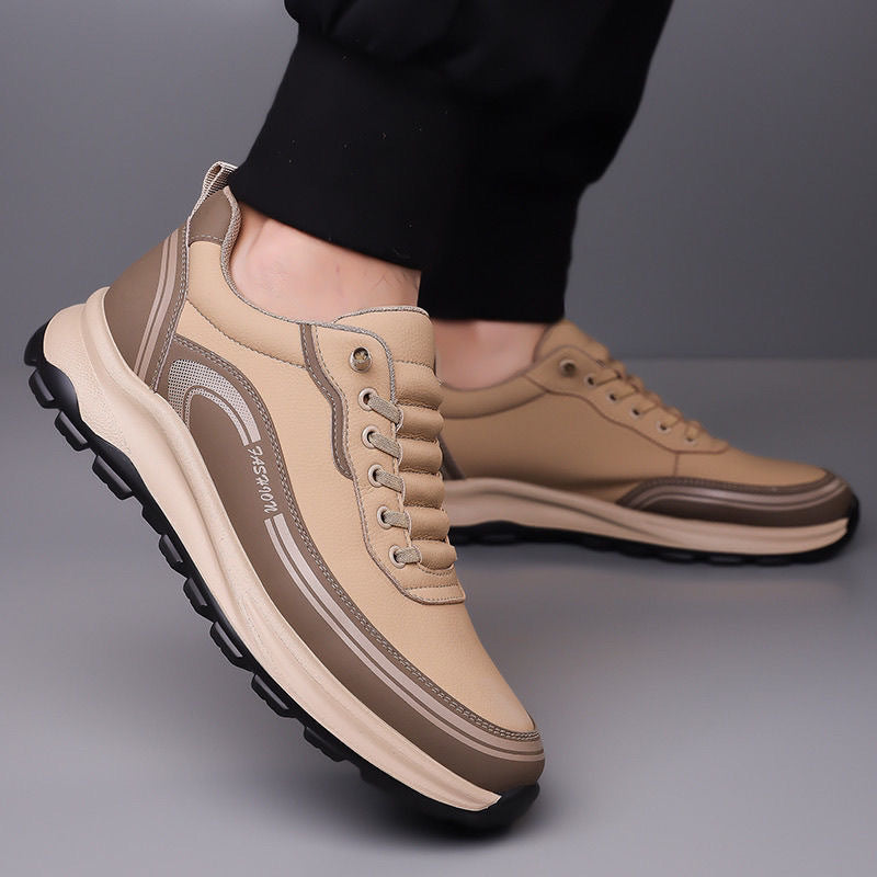 [39-45] Sportovní kožené boty odolné vůči vodě a nečistotám s měkkou podrážkou pro maximální pohodlí