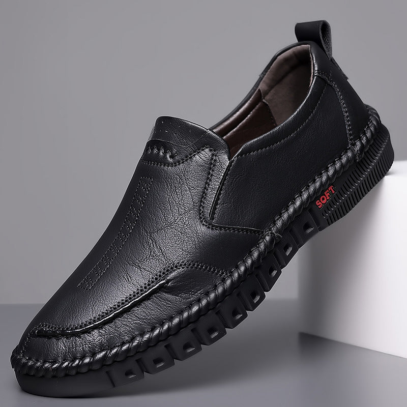 👞【39-44】Νέα ανδρικά δερμάτινα casual παπούτσια με μαλακή σόλα - αντιολισθητικά - αναπνεύσιμα