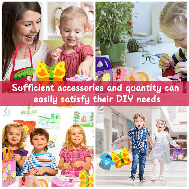 🧵🧶🦋【14 darab】Oktató varrókészlet gyerekeknek