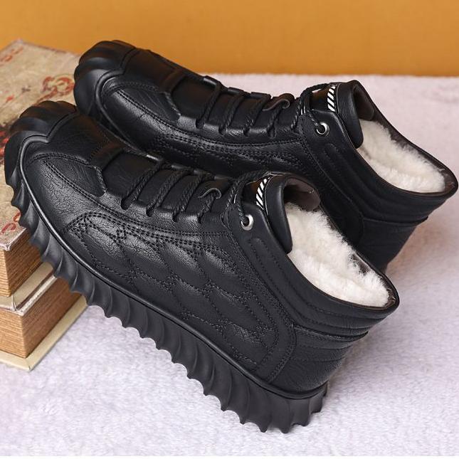 🥾【39-44】2025 nuevas botas de nieve forradas de cuero para hombres