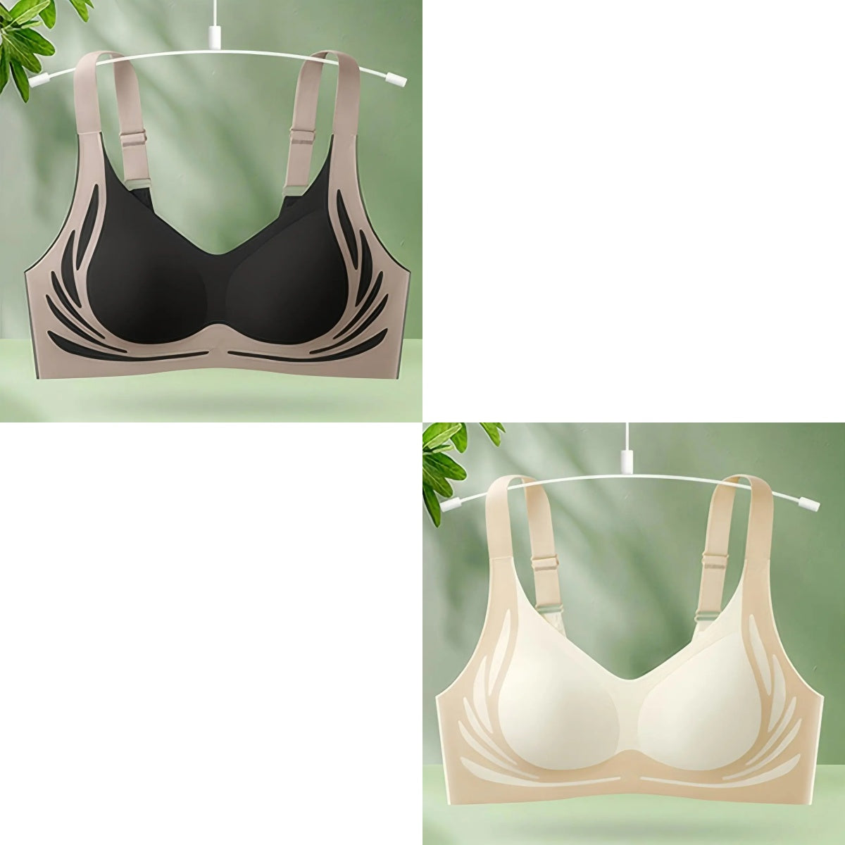😍【2 csomag】Női egyrészes vezeték nélküli melltartó❤️【40-85kg】