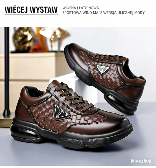 💥【Producto en venta】💥Zapatos casuales de cuero para hombre, suela suave, ligeros y transpirables.