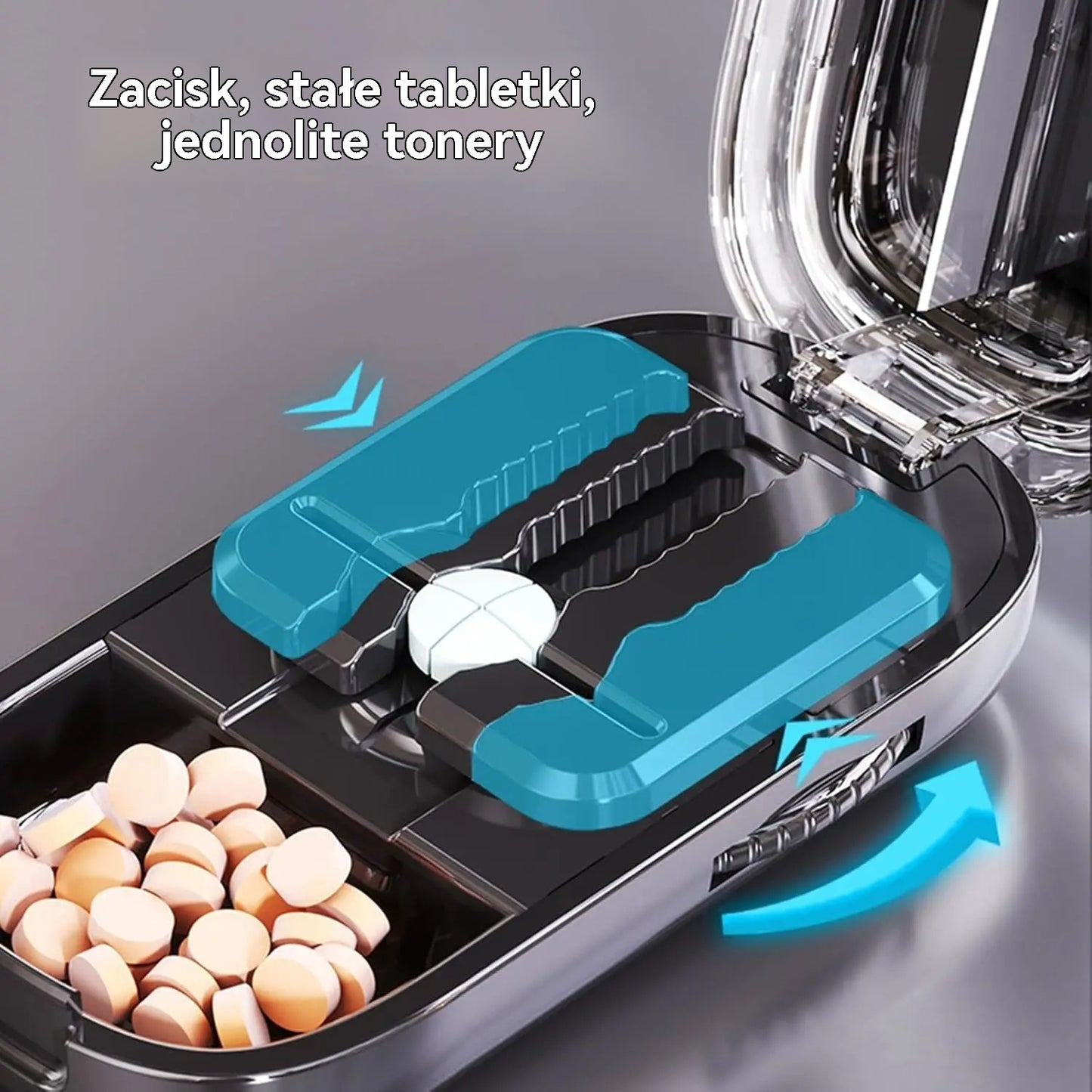 🔥【Kup jeden, a drugi dostaniesz gratis】👍🌈Przenośne pudełko do przecinania tabletek