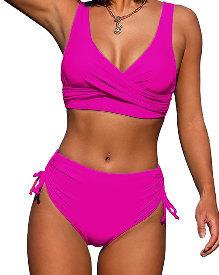 【50% popusta】🌴👙【S-3XL】Ljeto 2026., ženski jednostavni, jednobojni, udobni prozračni kupaći kostim za bikini koji se brzo suši.
