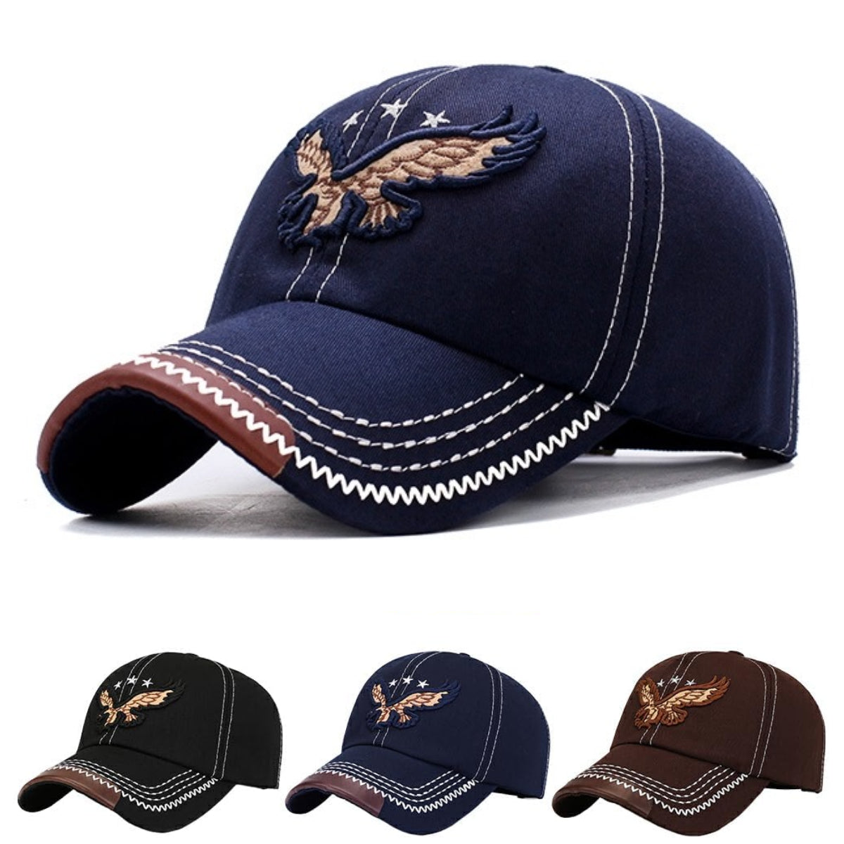 🔥 Produse foarte vândute9💙Şapcă de baseball cu broderie vultur, toamnă iarnă