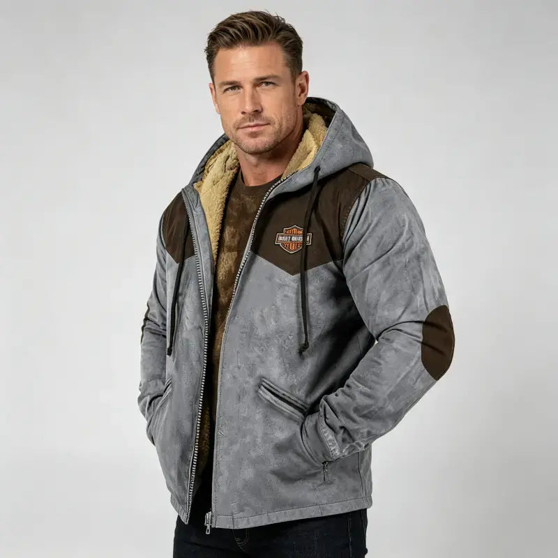 [M-5XL] Nowa, jesienno-zimowa, męska, luźna, gruba kurtka z podszewką z polaru