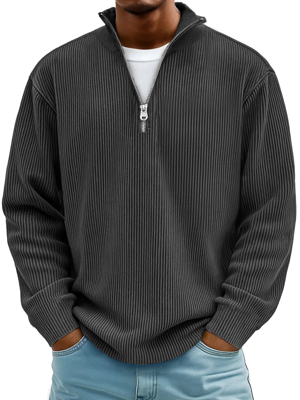 🔥【S-5XL】Nueva sudadera de hombre con cuello alto, otoño/invierno 2026