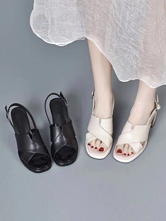【35-40】👡Sandale elegante și confortabile cu toc gros, un must-have pentru primăvară și vară👡