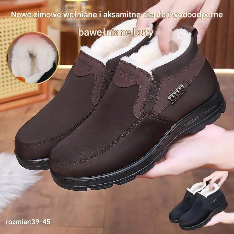 🔥【39-45】Nowe zimowe wełniane, aksamitne, ciepłe i wodoodporne bawełniane buty