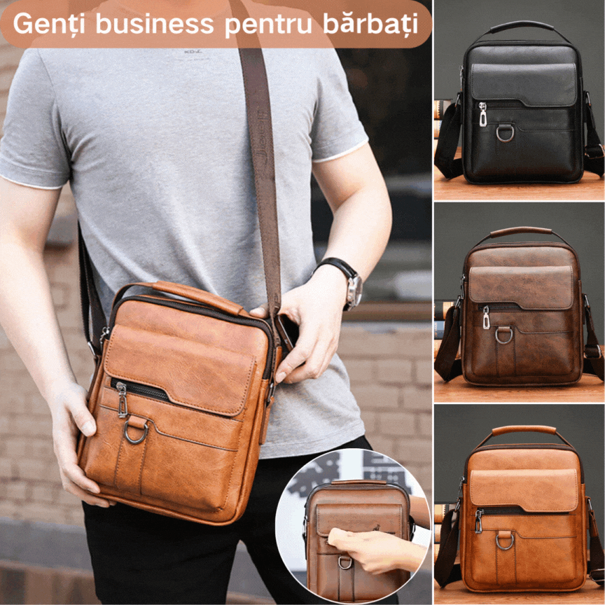 【Cumpără 1 primești 1 gratis】👜 Geantă De Modă Casual Din Piele De Vacă Pentru Bărbați