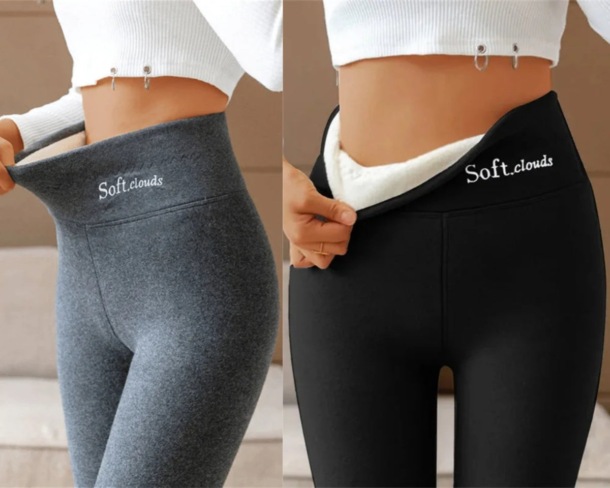 🔥2-balení【S-5XL】2025 kašmírové termo legíny s vysokým pasem na podzim a zimu