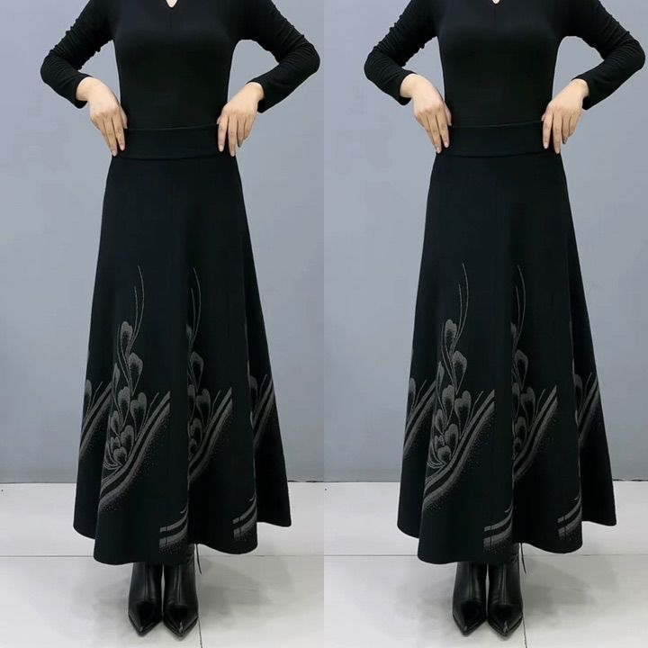 👗🎀【S-3XL】Jesenná a zimná dámska vlnená sukňa