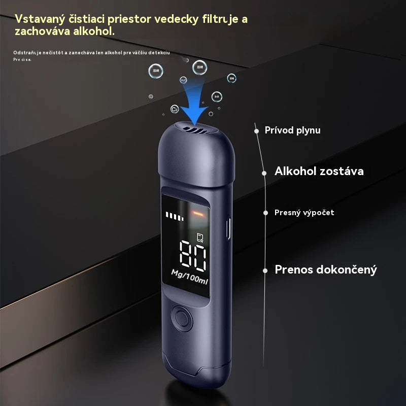 🍷【-50 % zľava】Hitový prenosný presný alkohol tester – otestuj sa pred jazdou