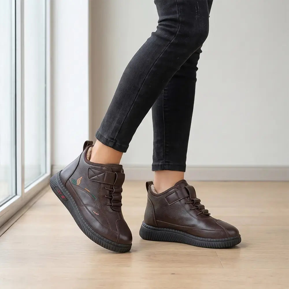 【36-43】Nowe damskie buty zimowe dla mam i seniorek – ocieplane, grube, antypoślizgowe, ciepłe, wsuwane