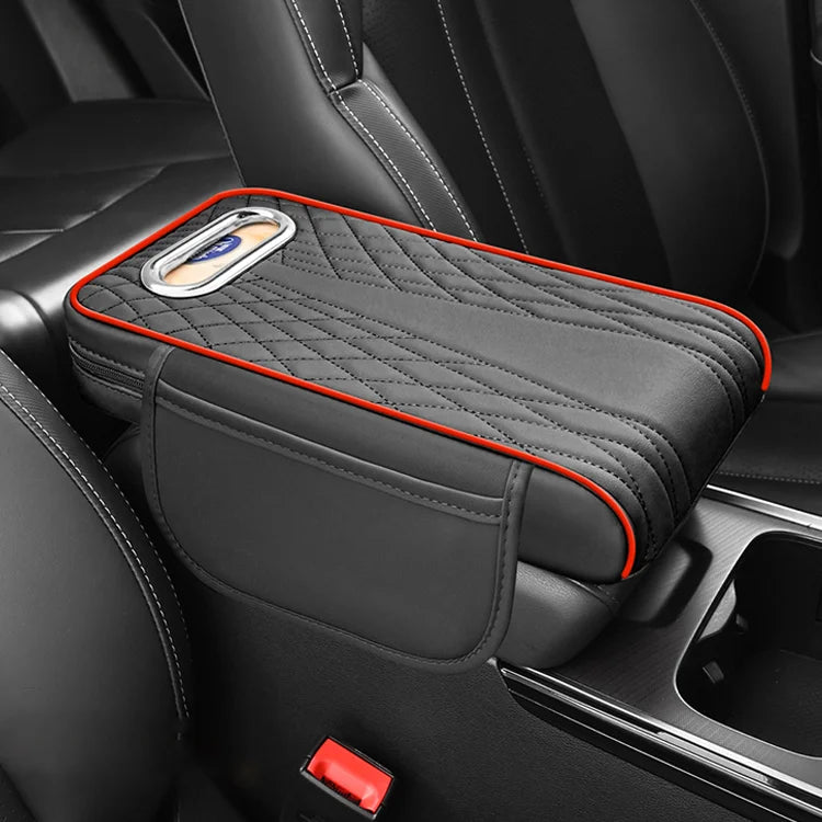 🚗Három az egyben multifunkcionális bőr autós kartámasz doboz