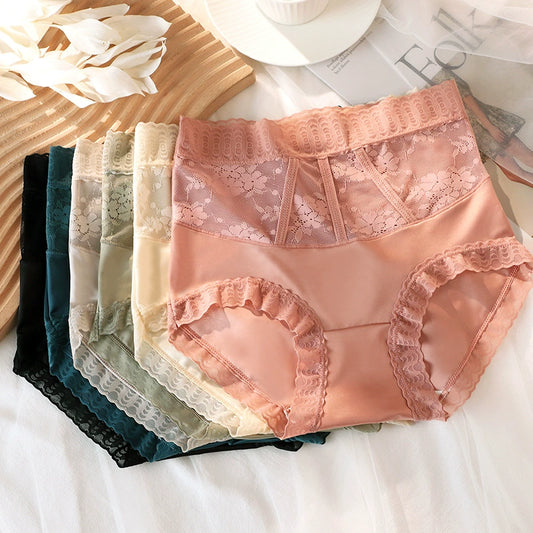 ✨✨✨【6 darab】Magas derekú, kényelmes és légáteresztő női alsónadrág