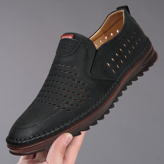 👟Pantofi casual din piele pentru bărbați, de vară nouă