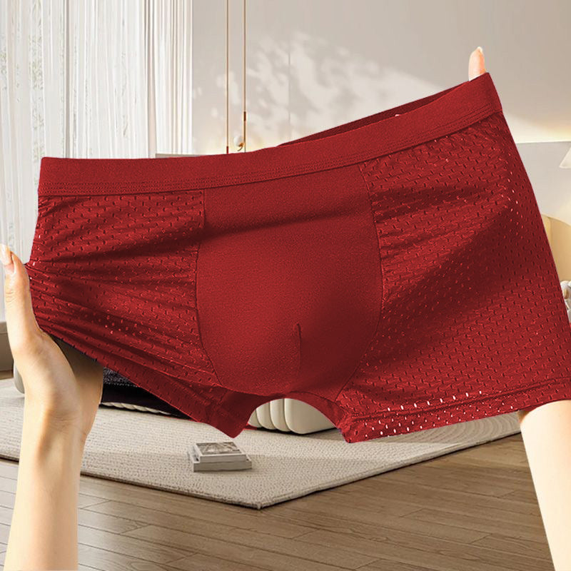 🔥【Cumpărați 2 și primiți 2 gratuit】Slip boxer pentru bărbați, confortabili și respirabili, din plasă