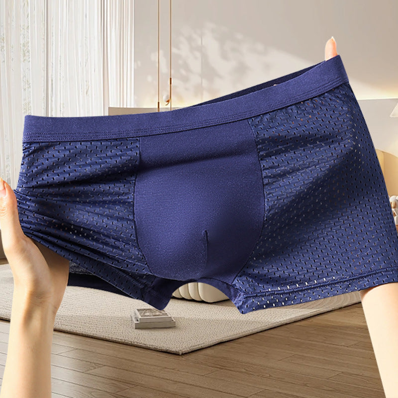 🔥【Cumpărați 2 și primiți 2 gratuit】Slip boxer pentru bărbați, confortabili și respirabili, din plasă