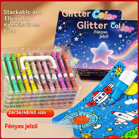 【24 szín】🔥✨️Kétvégű kiemelő készlet