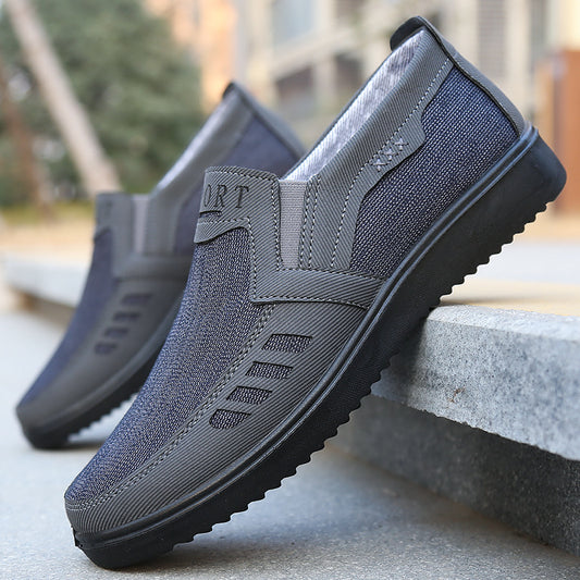 【39-47】2025 Pantofi sport bărbătești, respirabili, plați și casual, cusuți manual, calitate superioară garantată.