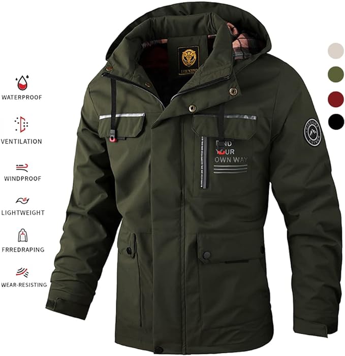 🎆【M-6XL】New Men's Warm Autumn-Winter Windproof and Waterproof Jacket