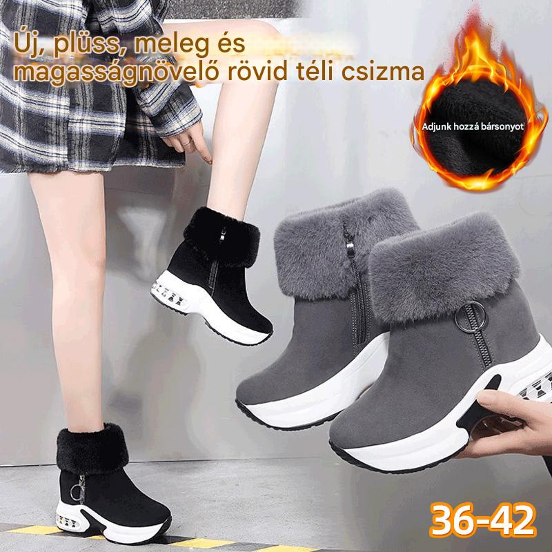 🔥Forró akció【35-43】💕Új téli női plüss pamut vastag talpú cipő