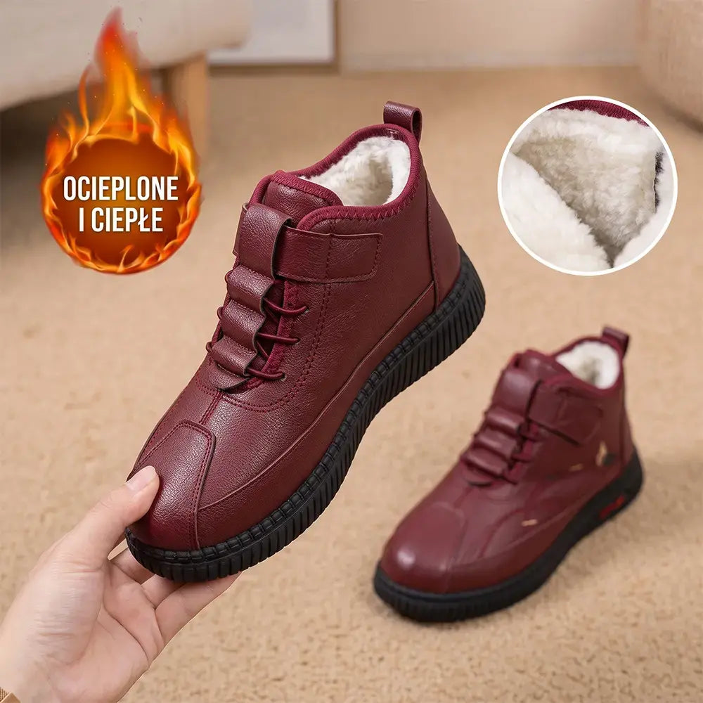 【36-43】Nowe damskie buty zimowe dla mam i seniorek – ocieplane, grube, antypoślizgowe, ciepłe, wsuwane