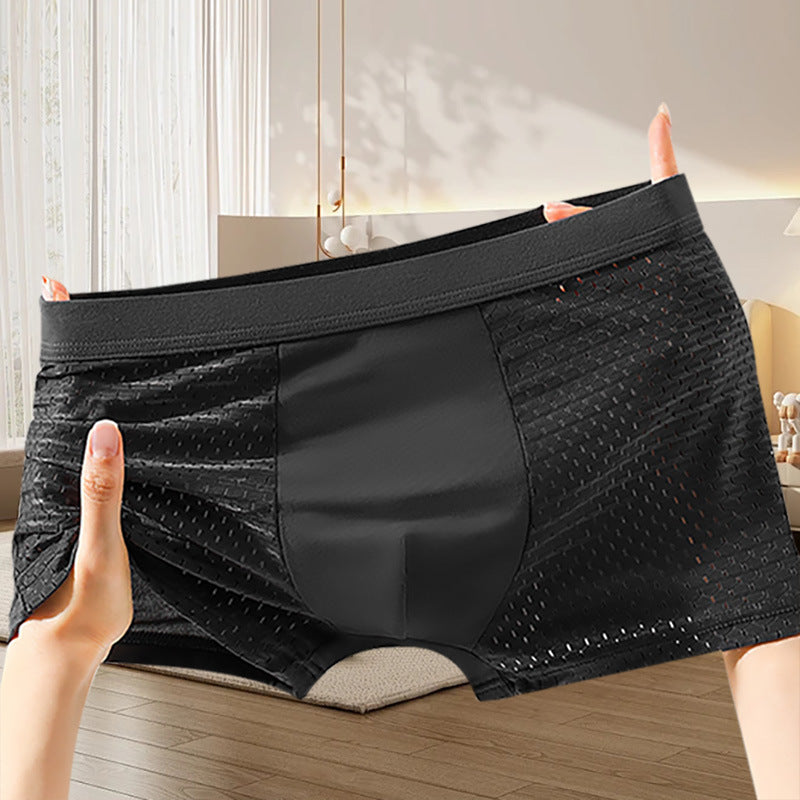 🔥【Cumpărați 2 și primiți 2 gratuit】Slip boxer pentru bărbați, confortabili și respirabili, din plasă
