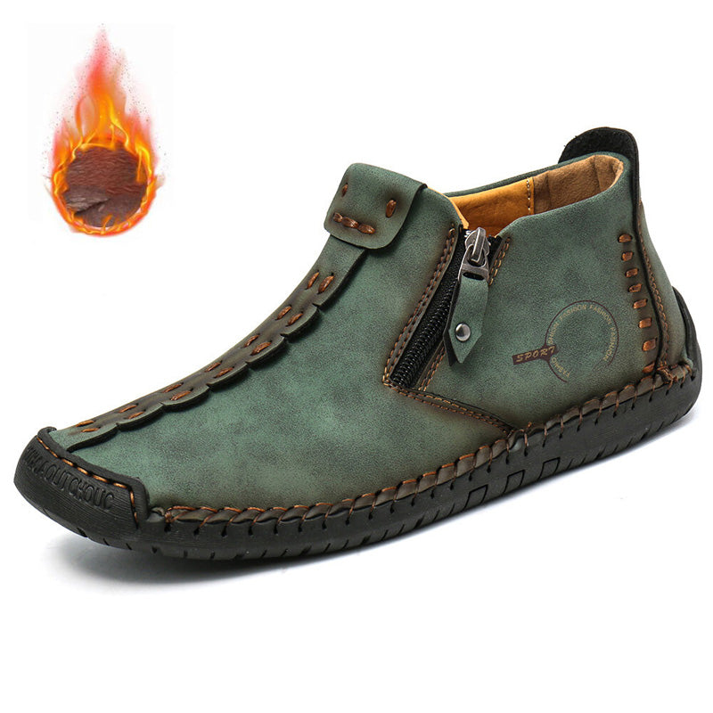 Oferta por tiempo limitado 🥾 Botas para hombre, hechas a mano con cuero genuino (tallas 38–48), con forro cómodo y diseño con cremallera: cálidas, cómodas y elegantes.