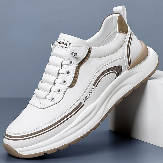 Męskie buty skórzane z miękką podeszwą