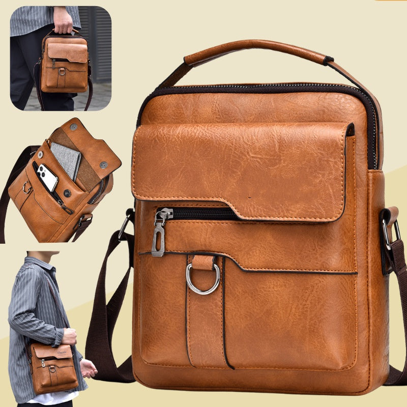 【Cumpără 1 primești 1 gratis】👜 Geantă De Modă Casual Din Piele De Vacă Pentru Bărbați