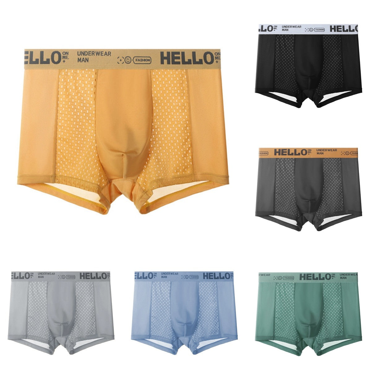 【6bucăți】 Lenjerie pentru bărbați 2025 Slip boxer antibacterian din bumbac pur pentru bărbați