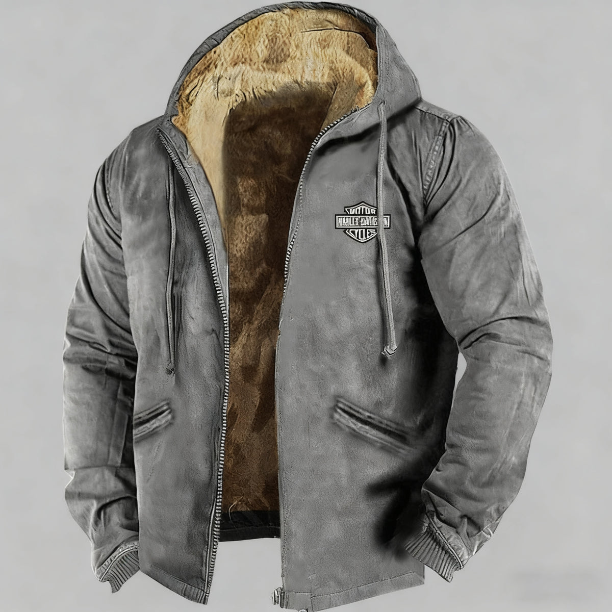 [M-5XL] Nowa, jesienno-zimowa, męska, luźna, gruba kurtka z podszewką z polaru