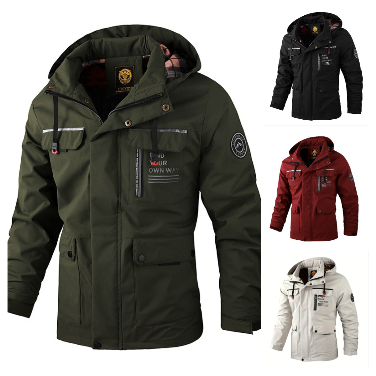 🔥【M~4XL】 2025 Nueva chaqueta de montañismo al aire libre impermeable a prueba de viento para hombres -E