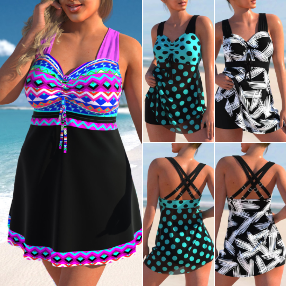🩱🏖️【S-4XL】 2025 nou costum de baie imprimat pentru femei