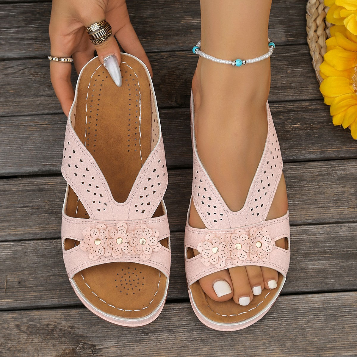 😍[36-43] Papuci casual din piele pentru femei, cu talpă de cauciuc, pentru o experiență confortabilă de mers