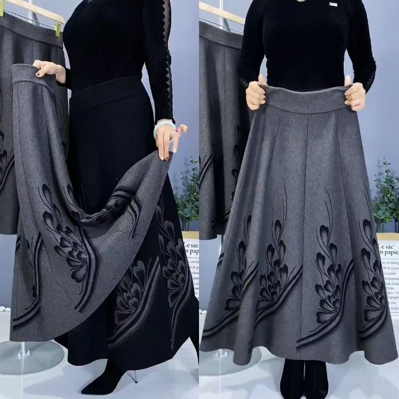 👗🎀【S-3XL】Jesenná a zimná dámska vlnená sukňa
