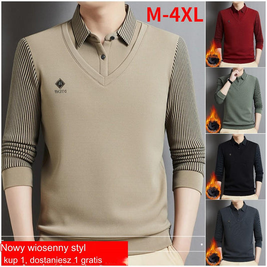🔥【M-4XL】Męski dwuczęściowy, ciepły top z kaszmiru premium– kup jeden, a drugi dostaniesz za pół ceny