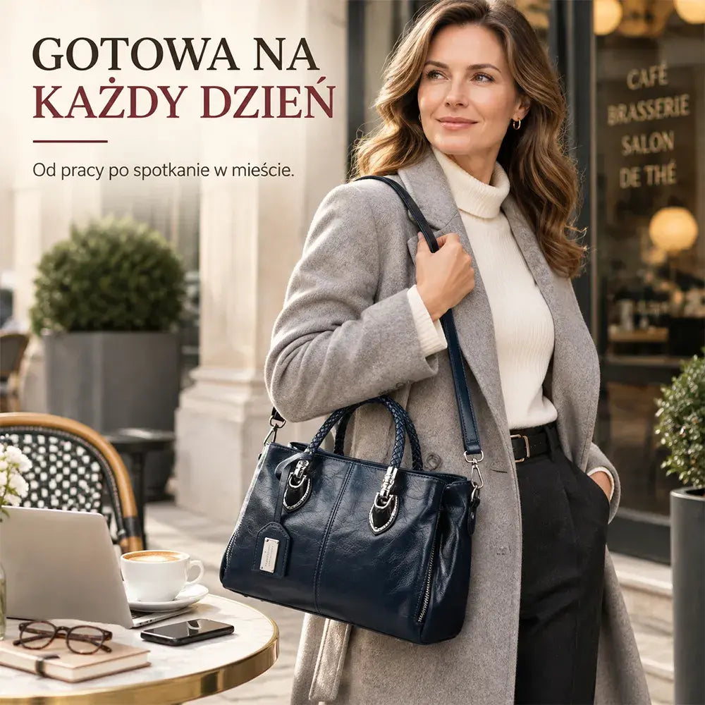 [Utolsó nap – 50% kedvezmény] Valódi bőr női kézitáska – Puha tapintású, elegáns és kifinomult; kézben vagy vállon is hordható.