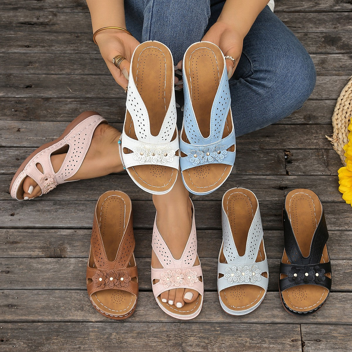 😍[36-43] Papuci casual din piele pentru femei, cu talpă de cauciuc, pentru o experiență confortabilă de mers